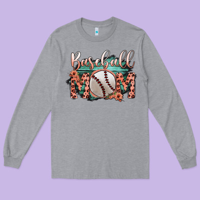 Baseball Mom Long Sleeve Tee Designed By Bettercallsaul