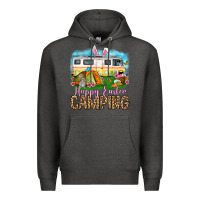 Charcoal Heather Happy Easter camping Premium Hoodie - OliviaCreatesArt