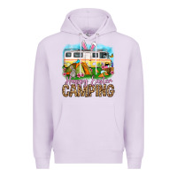 Lilac Happy Easter camping Premium Hoodie - OliviaCreatesArt
