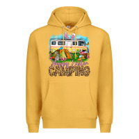 Mustard Happy Easter camping Premium Hoodie - OliviaCreatesArt