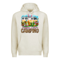 Oatmeal Heather Happy Easter camping Premium Hoodie - OliviaCreatesArt