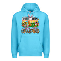 Ocean Blue Happy Easter camping Premium Hoodie - OliviaCreatesArt