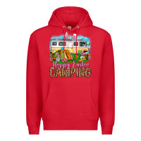 Red Happy Easter camping Premium Hoodie - OliviaCreatesArt