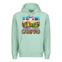 Seafoam Happy Easter camping Premium Hoodie - OliviaCreatesArt