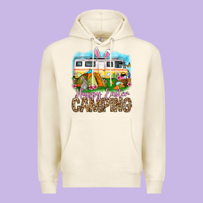 Happy Easter Camping Premium Hoodie Designed By Oliviacreatesart
