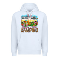 White Happy Easter camping Premium Hoodie - OliviaCreatesArt
