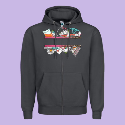 Custom Name Nurse Zipper Hoodie Designed By Cowgirlartshop