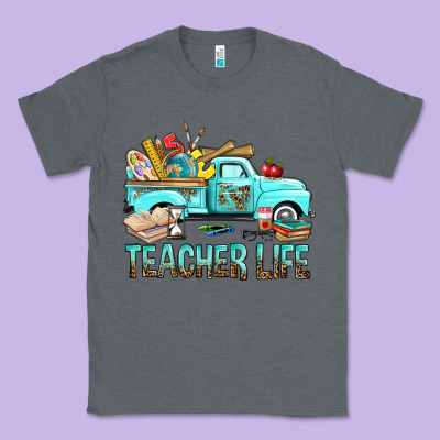 Teacher Life With Truck Classic Tee Designed By Bundleandbundleshop