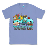 Colony Blue Teacher Life With Truck Classic Tee - BundleAndBundleShop