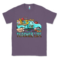 Lavender Teacher Life With Truck Classic Tee - BundleAndBundleShop