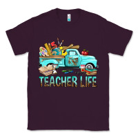 Plum Teacher Life With Truck Classic Tee - BundleAndBundleShop