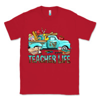 Red Teacher Life With Truck Classic Tee - BundleAndBundleShop