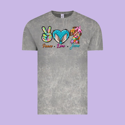 Peace Love Easter Jesus Vintage Tee Designed By Bundleandbundleshop