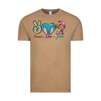 Vintage Coffee Peace Love Easter Jesus Vintage Tee - BundleAndBundleShop