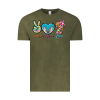 Vintage Olive Peace Love Easter Jesus Vintage Tee - BundleAndBundleShop