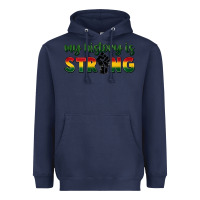 Navy My history is strong Heavyweight Hoodie - FaDigitalArtStudio