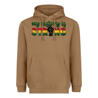 Toasted Coconut My history is strong Heavyweight Hoodie - FaDigitalArtStudio