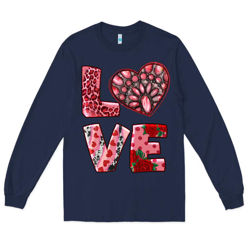 Love  With Pink Gemstone Long Sleeve Tee by RanaPortraitStore | Teevron