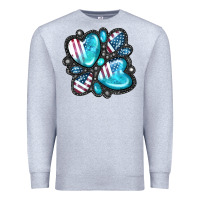 Heather Grey American gemstone Premium Sweatshirt - FaDigitalArtStudio