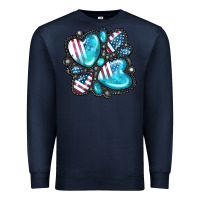 Navy American gemstone Premium Sweatshirt - FaDigitalArtStudio