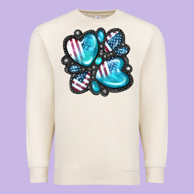 American Gemstone Premium Sweatshirt Designed By Fadigitalartstudio