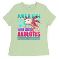 Matcha just a girl who loves axolotls Ladies Tee - Jasminsmagicworld