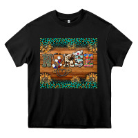 Black western nurse glitter leopard sunflowers Heavy Core Tee - BarkalooDesign