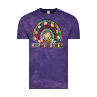 Cloud Purple Happy Easter Rainbow Vintage Tee - BundleAndBundleShop