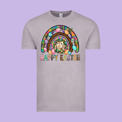 Happy Easter Rainbow Vintage Tee Designed By Bundleandbundleshop
