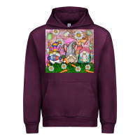 Mauve Wine easter gnome Urban Hoodie - CowhideDigitalArt