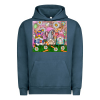 Pigment Midnight Navy easter gnome Urban Hoodie - CowhideDigitalArt