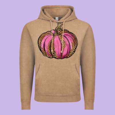 Leopard Cancer Pumpkin Vintage Hoodie Designed By Ranaportraitstore