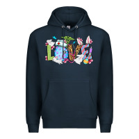 Navy Love Nurse Easter Premium Hoodie - OliviaCreatesArt