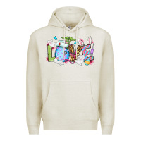 Oatmeal Heather Love Nurse Easter Premium Hoodie - OliviaCreatesArt