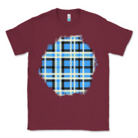 Burgundy Winter Tartan Patch Classic Tee - BundleAndBundleShop
