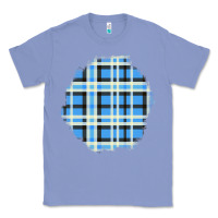 Colony Blue Winter Tartan Patch Classic Tee - BundleAndBundleShop