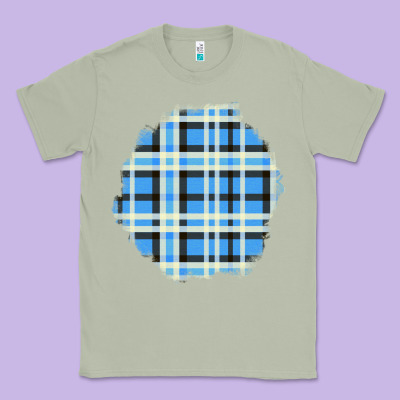 Winter Tartan Patch Classic Tee Designed By Bundleandbundleshop