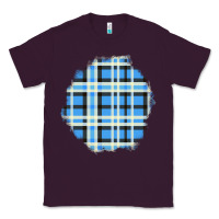 Plum Winter Tartan Patch Classic Tee - BundleAndBundleShop