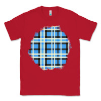 Red Winter Tartan Patch Classic Tee - BundleAndBundleShop