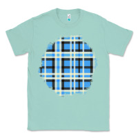 Seafoam Winter Tartan Patch Classic Tee - BundleAndBundleShop