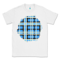 White Winter Tartan Patch Classic Tee - BundleAndBundleShop
