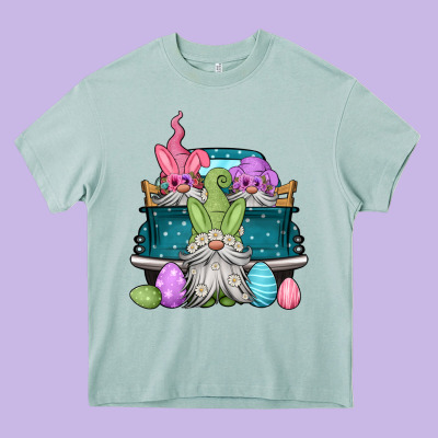 Easter Gnomes Farm Truck Heavy Core Tee Designed By Jasminsmagicworld