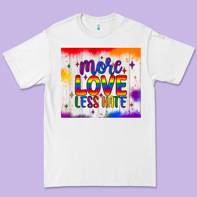 More Love Less Hate Tumbler Premium Tee Designed By Jahusdesignshop