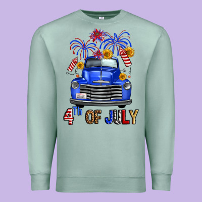Western Fourth Of July Truck Premium Sweatshirt Designed By Fadigitalartstudio