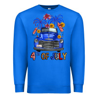 True Royal Western Fourth Of July Truck Premium Sweatshirt - FaDigitalArtStudio