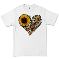 White western sunflower leopard cowhide heart Premium Tee - Jasminsmagicworld