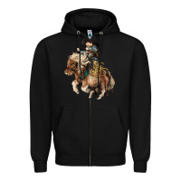 Black Midilli little Cowboy kid rodeo Zipper Hoodie - HowdyJamesFarm
