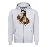 Heather Grey Midilli little Cowboy kid rodeo Zipper Hoodie - HowdyJamesFarm