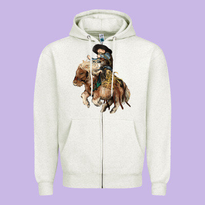 Midilli Little Cowboy Kid Rodeo Zipper Hoodie Designed By Howdyjamesfarm