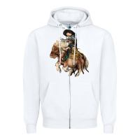 White Midilli little Cowboy kid rodeo Zipper Hoodie - HowdyJamesFarm